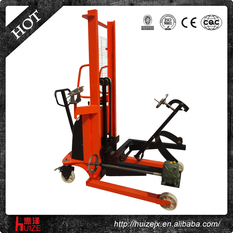 半電動稱重油桶車（夾鐵桶，手搖翻轉(zhuǎn)倒料）