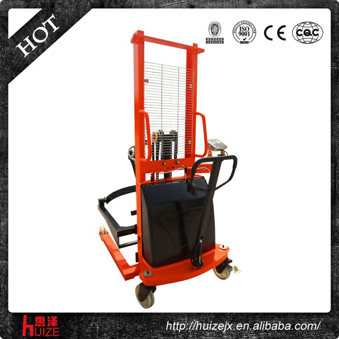 半電動(dòng)稱(chēng)重油桶車(chē)（夾鐵桶，手搖翻轉(zhuǎn)倒料）